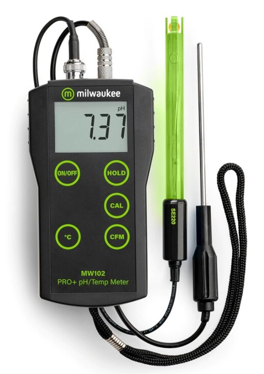 Milwaukee pH/Temp Meter MW102 PRO+
