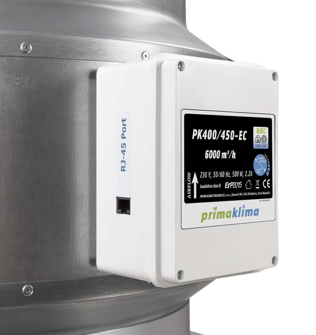 Prima Klima Blueline Ventilator 6000 m³/h 400/450mm EC RJ45