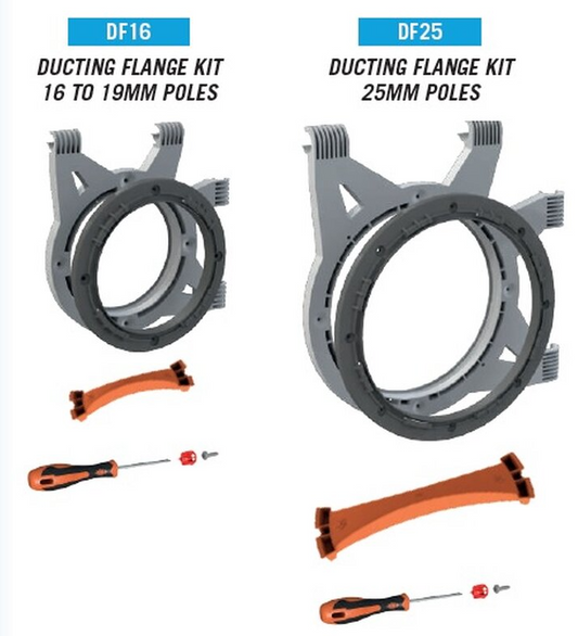 Secret Jardin Ducting Flange Kit für 16mm - 19mm Stangen inkl Cuttingtool