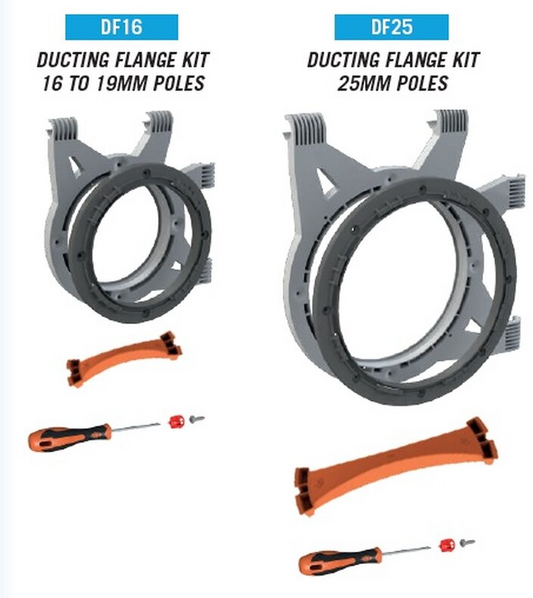 Secret Jardin Ducting Flange Kit für 25mm Stangen inkl Cuttingtool