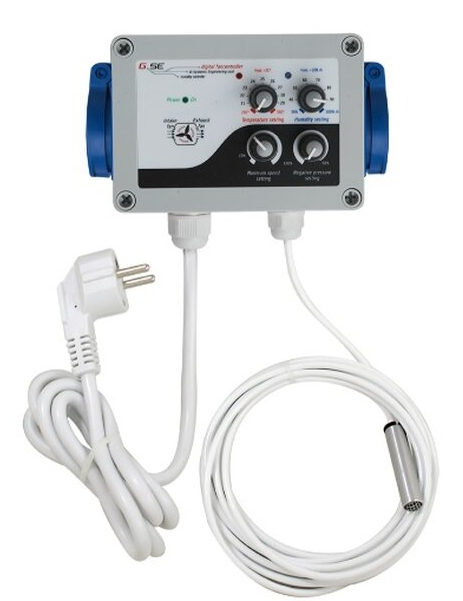 GSE digitaler Klimacontroller für Temp. u. Luftfeuchte Zu-, Abluft (2LHY) 2A