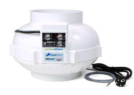 Prima Klima EC-TC Ventilator Temp.Controlled 200mm 1350m³/h