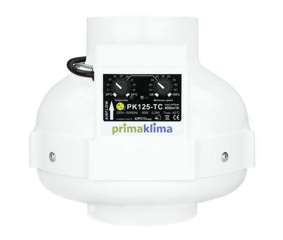 Prima Klima Fan 125 400m³/ h Temp. Controlled