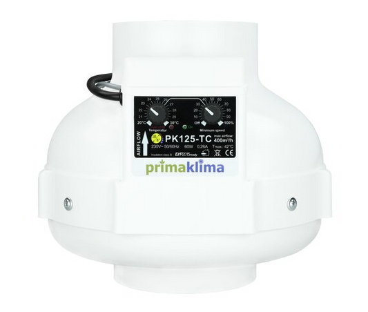 Prima Klima Fan 125 400m³/ h Temp. Controlled