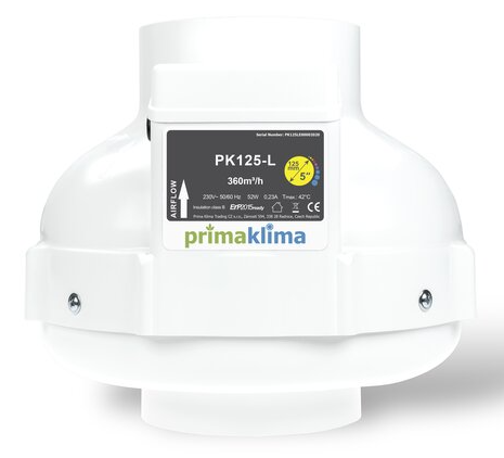 Prima Klima I Speed radial Ventilator 125L 360m³/h
