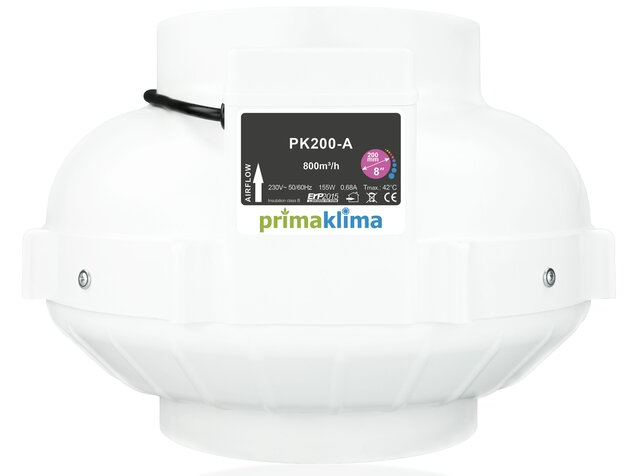 Prima Klima I Speed radial Ventilator 200A 800m³/h