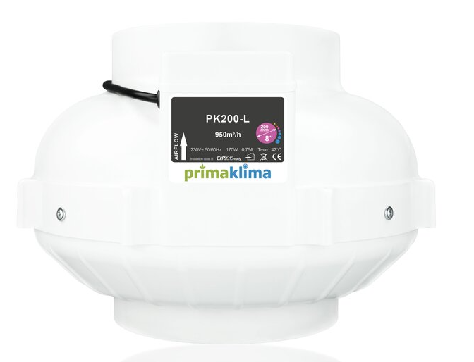 Prima Klima I Speed radial Ventilator 200L 950m³/h