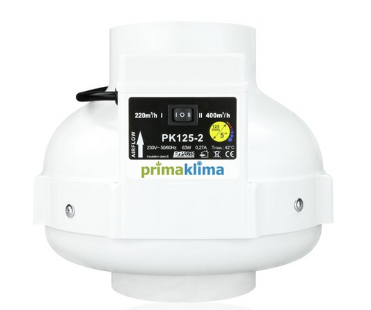 Prima Klima II Speed radial Ventilator 125 220-400m3/h
